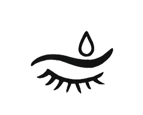 Icône montrant le retrait des extensions avec une goutte de soin hydratant pour fortifier les cils.