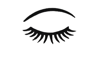 Icône élégante d’un œil avec de longs cils représentant une pose complète d’extensions.