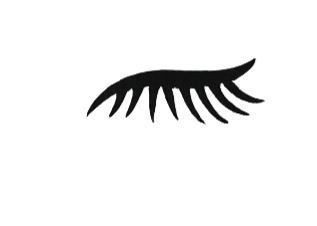 Icône illustrant des cils bien fournis symbolisant une retouche pour un regard soigné.